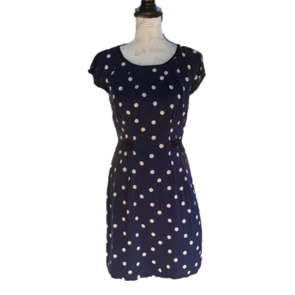Boden Polka Dot Shift Dress Size 4 Regular